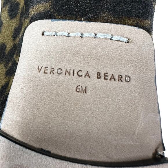 Veronica Beard NWOB Champlain Chain Leopard Loafer 6M Gold Chain Vamp Suede - Picture 9 of 10